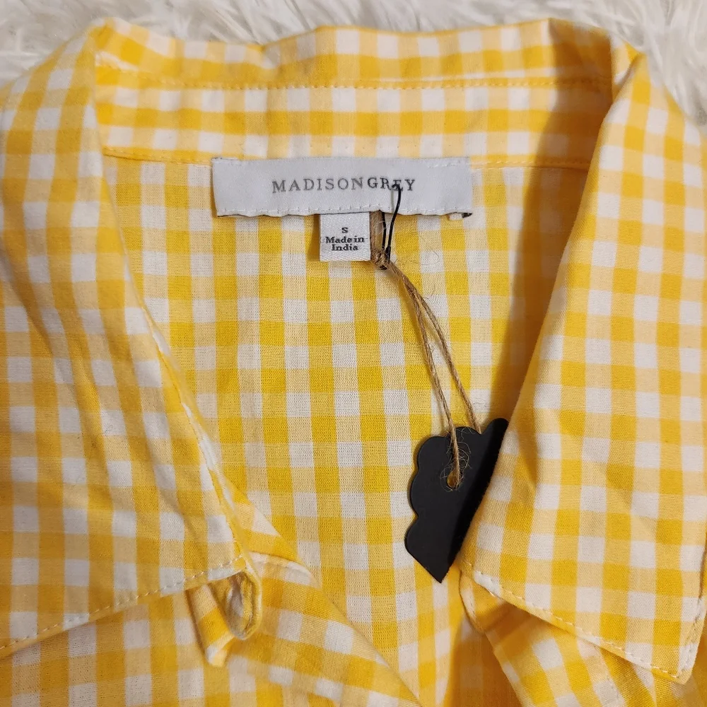 NWT Gingham Shirt Dress S - Picture 5 of 8